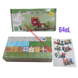 KLOCKI 64PCS MAGNETYCZNE...