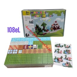 KLOCKI 108PCS MAGNETYCZNE...